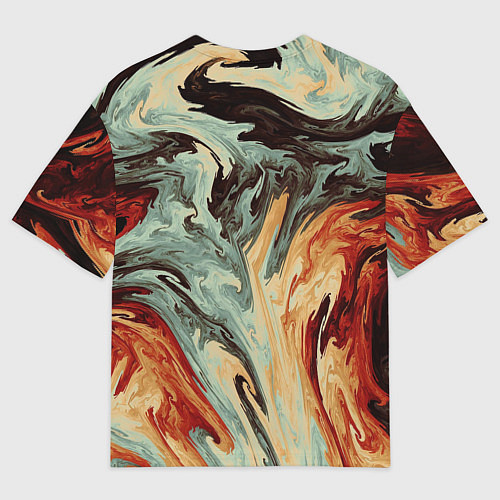 Мужская футболка оверсайз Песчаные волны / 3D-принт – фото 2