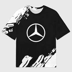 Мужская футболка оверсайз Mercedes benz краски спорт