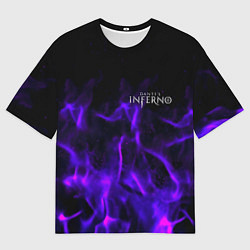 Футболка оверсайз мужская Dantes Inferno flame neon, цвет: 3D-принт