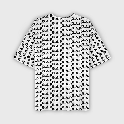 Мужская футболка оверсайз BAP kpop steel pattern / 3D-принт – фото 2