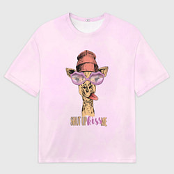 Мужская футболка оверсайз Гламурный жираф