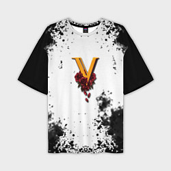 Мужская футболка оверсайз Cyberpunk 2077 группировка Валентинос
