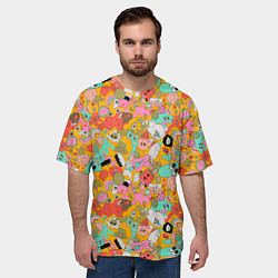 Футболка оверсайз мужская Сладкие мороженки, цвет: 3D-принт — фото 2