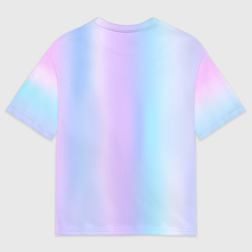 Мужская футболка оверсайз Градиент матовый светлый / 3D-принт – фото 2