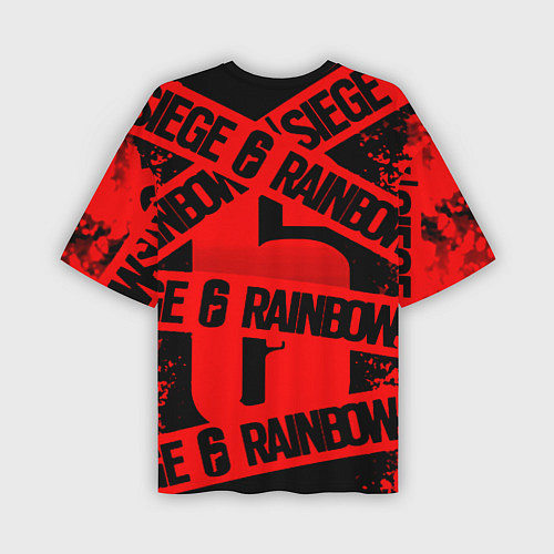 Мужская футболка оверсайз Rainbox six краски / 3D-принт – фото 2