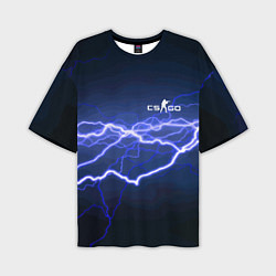 Мужская футболка оверсайз Counter Strike - lightning