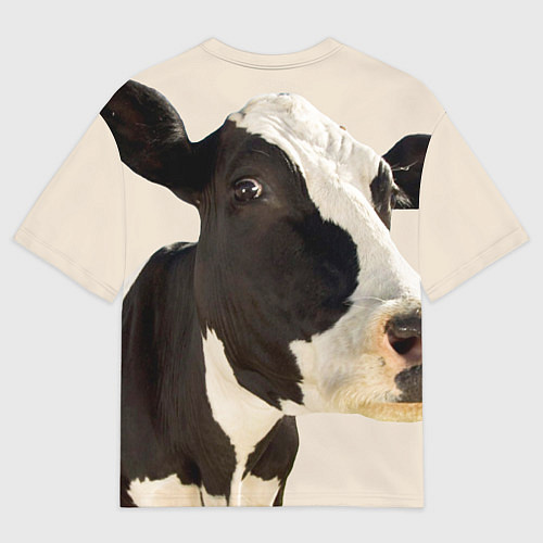 Мужская футболка оверсайз Настоящая корова / 3D-принт – фото 2