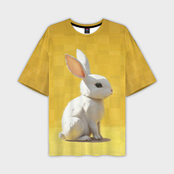 Мужская футболка оверсайз Белоснежный кролик