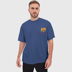 Футболка оверсайз мужская Месси - 10 номер футбольный клуб Барселона, цвет: 3D-принт — фото 2
