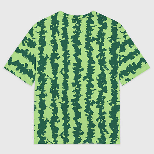 Мужская футболка оверсайз Арбузный фон / 3D-принт – фото 2