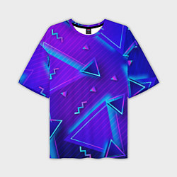 Футболка оверсайз мужская Neon Pattern colored, цвет: 3D-принт