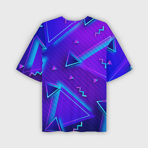 Мужская футболка оверсайз Neon Pattern colored / 3D-принт – фото 2
