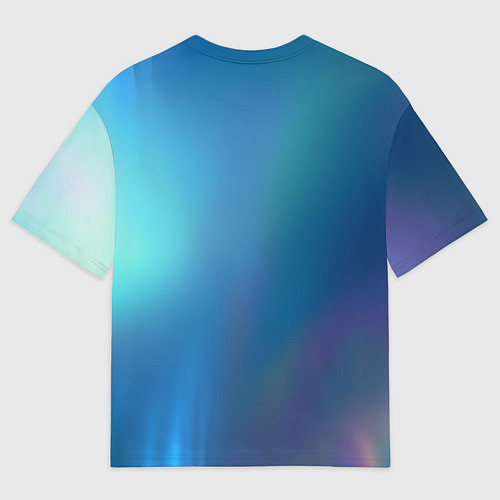 Мужская футболка оверсайз Легкая голография / 3D-принт – фото 2