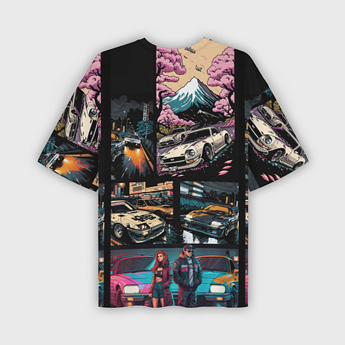 Мужская футболка оверсайз Japanese jdm art / 3D-принт – фото 2