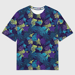 Мужская футболка оверсайз Abstract vector pattern