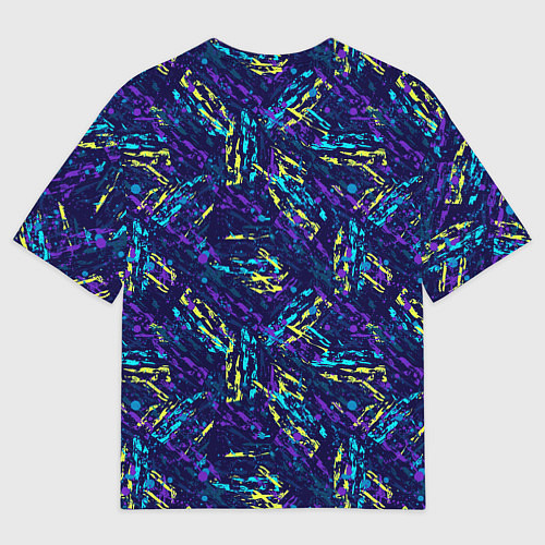 Мужская футболка оверсайз Abstract vector pattern / 3D-принт – фото 2