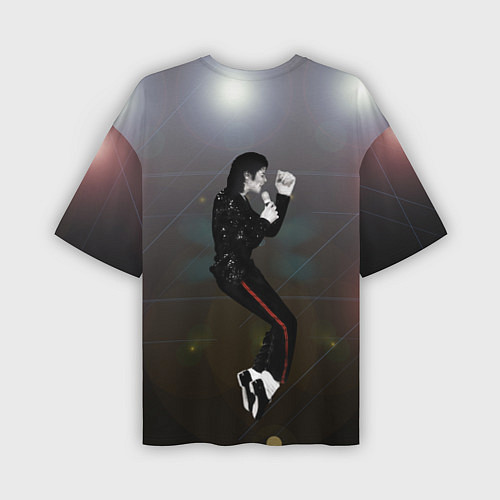 Мужская футболка оверсайз Michael Jackson в прыжке / 3D-принт – фото 2