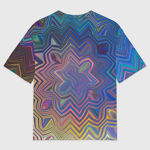 Мужская футболка оверсайз Абстрактная мандала / 3D-принт – фото 2