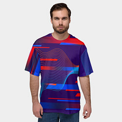 Футболка оверсайз мужская Abstraction colored, цвет: 3D-принт — фото 2