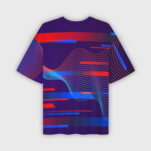 Мужская футболка оверсайз Abstraction colored / 3D-принт – фото 2