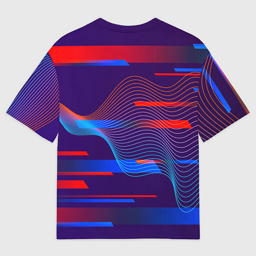 Мужская футболка оверсайз Abstraction colored / 3D-принт – фото 2