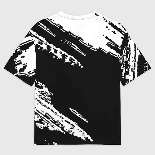 Мужская футболка оверсайз Liverpool белые краски текстура / 3D-принт – фото 2