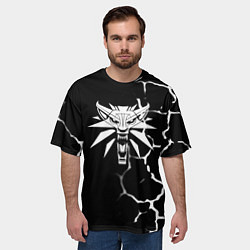 Футболка оверсайз мужская The witcher текстура, цвет: 3D-принт — фото 2