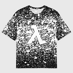 Футболка оверсайз мужская Half life splash white, цвет: 3D-принт