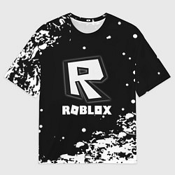 Мужская футболка оверсайз Roblox белая краска