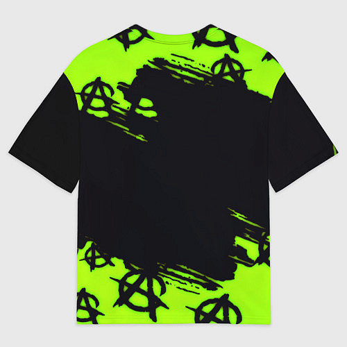 Мужская футболка оверсайз Кислотный логотип анархия / 3D-принт – фото 2