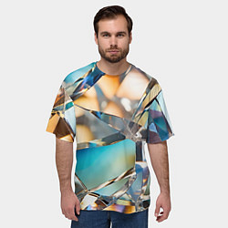 Футболка оверсайз мужская Грани стеклянного камня, цвет: 3D-принт — фото 2