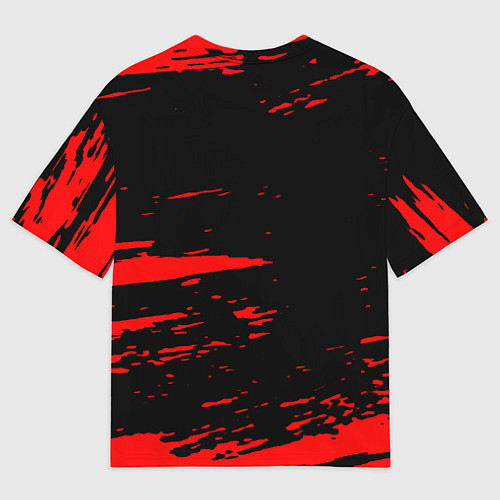 Мужская футболка оверсайз The witcher лого ведьмака краски / 3D-принт – фото 2