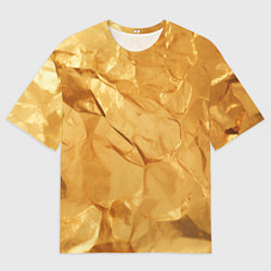 Футболка оверсайз мужская Золотая поверхность камня, цвет: 3D-принт