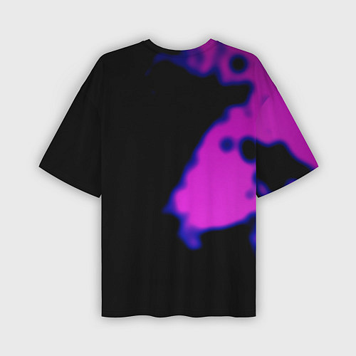 Мужская футболка оверсайз Undertale neon splash / 3D-принт – фото 2