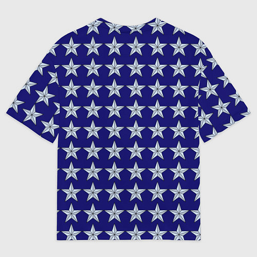 Мужская футболка оверсайз Звезды защитникам отечества / 3D-принт – фото 2