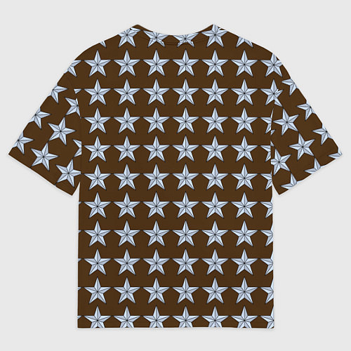 Мужская футболка оверсайз Звезды героям и защитникам / 3D-принт – фото 2