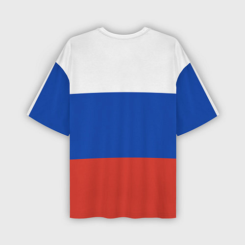 Мужская футболка оверсайз Флаг России с гербом / 3D-принт – фото 2