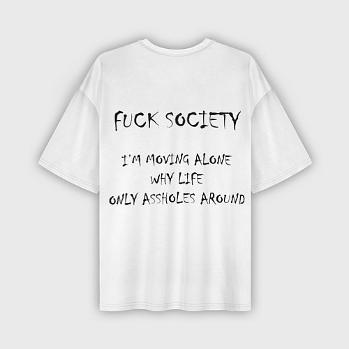 Мужская футболка оверсайз Social / 3D-принт – фото 2
