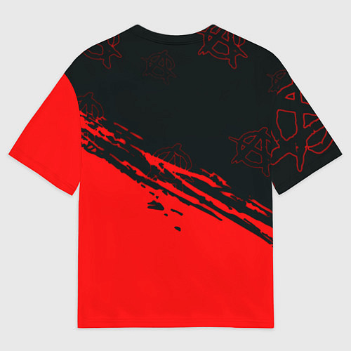 Мужская футболка оверсайз Анархия краски текстура символы / 3D-принт – фото 2