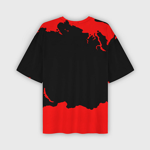 Мужская футболка оверсайз Roblox краски красные / 3D-принт – фото 2
