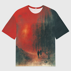 Футболка оверсайз мужская Двое в пути, цвет: 3D-принт