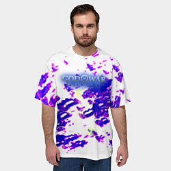Футболка оверсайз мужская God of war ragnarok abstraction, цвет: 3D-принт — фото 2