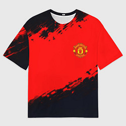 Футболка оверсайз мужская Manchester United colors sport, цвет: 3D-принт