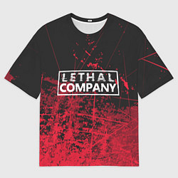 Мужская футболка оверсайз Lethal Company: Red Trail