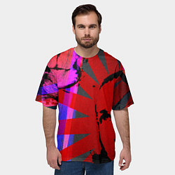 Футболка оверсайз мужская Красный удар, цвет: 3D-принт — фото 2