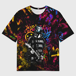 Футболка оверсайз мужская Nirvana краски звука, цвет: 3D-принт