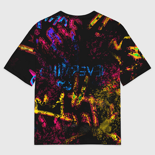 Мужская футболка оверсайз Nirvana краски звука / 3D-принт – фото 2