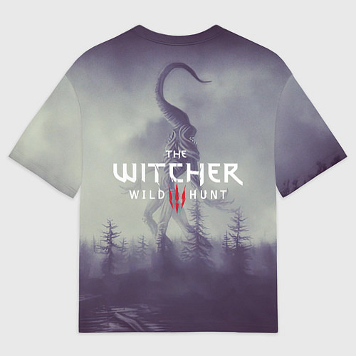 Мужская футболка оверсайз Ведьмак на охоте / 3D-принт – фото 2
