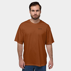 Футболка оверсайз мужская Just brown однотонный, цвет: 3D-принт — фото 2