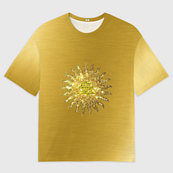 Футболка оверсайз мужская Солнце моей жизни золото, цвет: 3D-принт